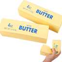 2pcs New Butter Squishy Style Slow-Rebound Cute Squishy Toy, Realistic Soft Squeeze Stress Reliever, Ideal Gift for Adults to Alleviate Anxiety and Reduce Stress.