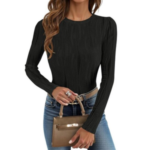 ZESICA Fall Tops for Women 2025 Trendy Long Sleeve Shirts Dressy Casual Textured Blouses, Size: M