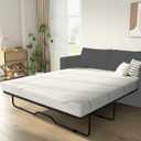 4 Inch Replace Pull Out Sofa Queen Mattress,Queen Size Sleeper Sofa Mattress,Ultra Soft Removable Cover, Non-Slip Bottom, Supportive Seat Pad for RV, Bed, Dorm 58 * 72 * 4 in.