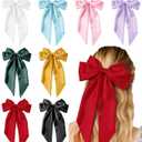 Hair Bows for Women Girls 8 PCS Hair Ribbon Bow Hair Clips with Long Tails Vintage Hair Accessories for Women Mothers Day Gifts
