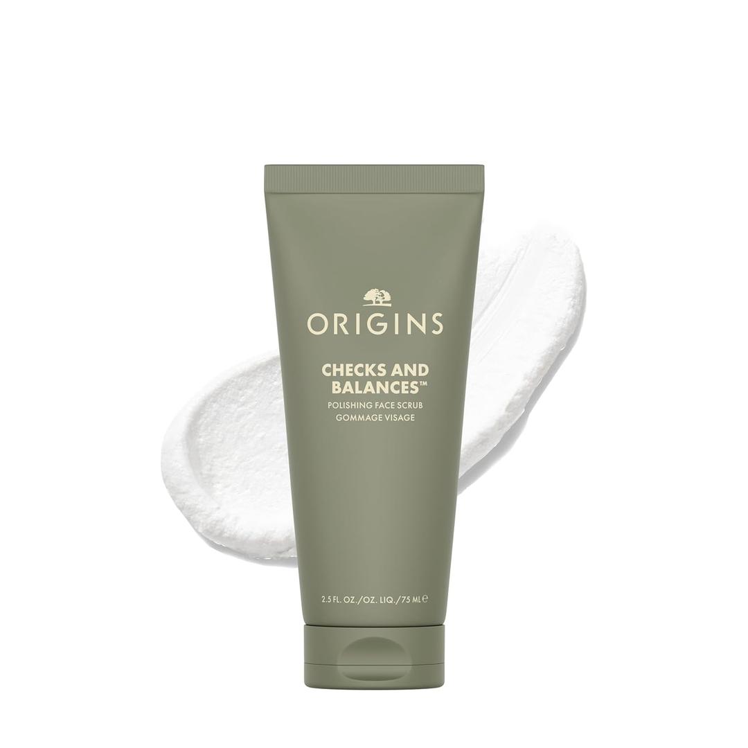 Origins Checks and Balances Polishing Face Scrub | Gently Exfoliates to Smooth Skin & Visibly Minimize Pores | With Bamboo, 2.5 Fl Oz