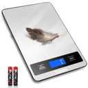 Food Scale, 11lb Kitchen Scale with 0.05oz/1g Precision, 6 Units Tare Function & LCD Display, Stainless Steel Digital Scale for Baking, Cooking, Meal Prep - Kitchen Gadgets & Gifts, Home Essentials