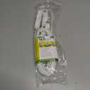 W4W Twin Extension Cord Power Strip - 3 Prong - 18 Foot Cord - 9 feet on Each Side - Flat Head (Wall Hugger) Outlet Plug - 6 Polarized Outlets