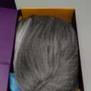 KOME Grey Synthetic Lace Front Wig,Silver Side Part Short Straight Glueless Bob Wigs for White Women Daily Use 10IN (#2/60HL)