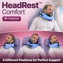 ComfyNap Versatile Travel Neck Pillow for Airplane [Patented], 9 Positions in 3 Techniques, Plane Pillow with Pure Memory Foam, Travel Pillow with HeadRest Flight Sleep, Travel Essential - Zeus
