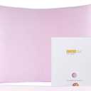 ZIMASILK 100% Pure Mulberry Silk Pillowcase for Hair and Skin Health,Soft and Smooth,Both Sides Premium Grade 6A Silk,600 Thread Count,with Hidden Zipper,1pc(Standard 20''x26'',Light Purple)