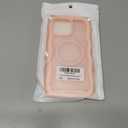 Hualele for iPhone 16 Pro Max Case Cute for Women, Compatible with MagSafe, Military Grade Dropproof Translucent Matte Back Curly Wave Edge Slim Girly Phone Case 16 Pro Max Case, Light Pink