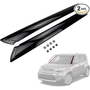 Windshield Pillar Trim Exterior Molding Pair Front Right Passenger and Left Driver Side Compatible with 2014-2019 Kia Soul 86170-B2000 86180-B2000 Kia Soul Windshield A-Pillar Trim