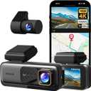 4K Dash Cam Front and Rear, 170 Ultra Wide Dashcam with ADAS, Night Vision, 24/7 Parking Mode, Sony IMX415 Sensor, WDR, Free 64GB SD Card, 5G/2.4G WiFi, Built-in GPS, Loop Recording (silver)