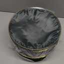 Nervure 100Pcs Green and Gold Plastic Plates - 7.5inch Disposable Green Dessert/Salad Plates - Heavy Duty Plastic Plate Ideal for Wedding & Party