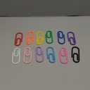 12 Pcs Colorful Jumbo Paper Clips Shower Curtain Hooks Rings for Bathroom Rod Funny Paperclip-Shaped Rainbow Color Plastic Hooks for Shower Curtain Easy Gliding Rings Fits Most Size Rods