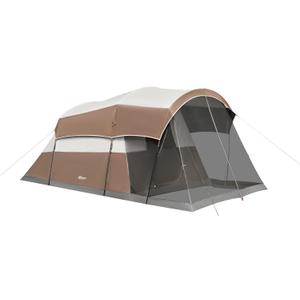 Portal 6 Person Family Camping Tents with Screen Porch, Weater Resistant 7' Tall Tent with Rainfly & Upgrated Poles, Easy Setup Tent for Outdoor Family Camping