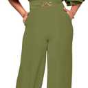 acelyn Elegant Jumpsuit for Women Dressy Sexy Plus Size Wide Leg Pant Suit One Piece Party Outfits (Green, S)