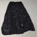 Milumia Women's Sexy Sheer Mesh Lace Maxi Skirt Y2k See Through Flowy Long Skirt (Large, Black)