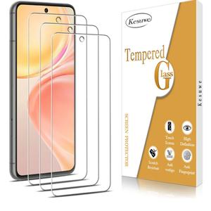 Kesuwe [3 Pack Screen Protector for Google Pixel 8 Tempered Glass, Support Fingerprint Unlock, Anti Scratch, HD Clear, 9H Hardness, HD Ultra-thin, Bubble Free, Case Friendly, Easy Installation
