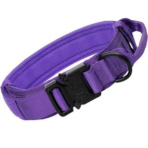 Tactical Dog Collar,  Large Dogs, Purple M