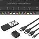 4Port AV to HDMI Converter, RCA/Composite/CVBS to HDMI Adapter for Wii/N64/PS1/PS2/PS3/VHS/VCR/DVD Players etc.