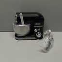 Kitchen in the box Stand Mixer,3.2Qt Small Electric Food Mixer,6 Speeds Portable Lightweight Kitchen Mixer for Daily Use with Egg Whisk,Dough Hook,Flat Beater (Black)