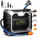 ZOPOM Tire Inflator Portable Air Compressor, 12V DC Car Air Pump with Auto Shut-Off & Digital Pressure Gauge, 100 PSI Corded Inflator for Car, Motorcycle, Bicycle & Sports Balls, LED Light
