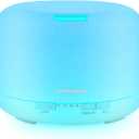 URPOWER Upgraded 500ML Essential Oil Diffuser Humidifiers Ultrasonic Aromatherapy Diffusers with 4 Timer Settings and Waterless Auto Shut-Off for Home Office Living Room Yoga Spa