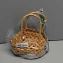 Wood Baskets Woven Hand-Held Wicker Cachepot For Flowers Pot Wicker Baskets Girl Storage Basket with Handle Wedding Home Decor