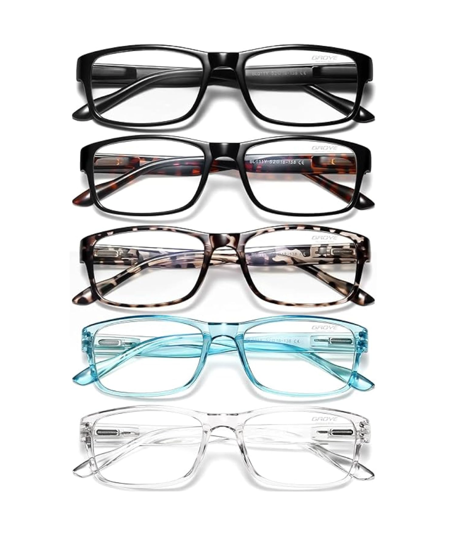 Gaoye Professional Reading Glasses for All Day - Computer Readers with Blue Light Protection - Value Pack, +1.75