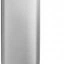 Home Zone Living 13 Gallon Slim Kitchen Trash Can with Dual Compartments for Trash and Recycling, Soft Close Lid, Step Pedal, Stainless Steel, Silver