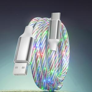 10FT LED USB A to C Cable Starry Light Up Type C Charging Cable Lighted USB C Charger Cord Compatible with Phone 16 15, Samsung Galaxy S24 S23, Pixel and More,Colorful