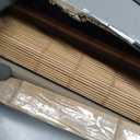 UNISHADES Blackout Cordless Bamboo Roman Shades 32 3/4×64 in Papara Carbon