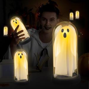 Betrihyes Halloween Decorations Indoor for Ghosts Lights,Cute Ghosts Decor with Holiday Party Gifts,Spooky Ghost Battery Powered Halloween Lights for Home/Garden/Mantel/House Decor 5 Pack