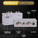 Pyle Ultra Compact Phono Preamp - Mini Turntable Preamp for Audio - Guitar, Microphone - RCA Input/Output for Record Player - Receiver - Amplifier - PP444