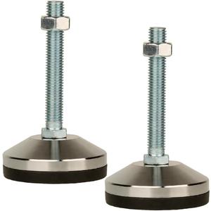 Heavy Duty Leveling Screw Leg,Leg Leveler 3.14" Dia Base,Adjustable Leveling feet M14Thread, 1700 Lb Capacity,Capacity for Workbench, Machine, Cabinet, (D80xM14x100,2 Pcs,Black)