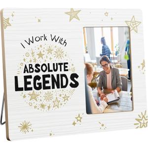 Coworker Gifts for Women Men, Retirement Picture Frame, I Work with Absolute Legends, 4x6 Inch Photo