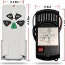 Universal Ceiling Fan Remote Control Kit, Replacement for Hunter/Harbor Breeze/Hampton Bay/Honeywell/Litex, with Receiver, 3-Speed, Light Dimmer, Replace FAN-53T 2AAZPFAN-53T FAN-11T KUJCE9103 UC7030T