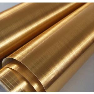 Abyssaly Gold Stainless Steel Wallpaper Contact Paper, Gold Fridge Wrap Peel and Stick for Kitchen,Self-Adhesive Metallic Wallpaper for Microwave Oven and Cabinets 17.7" X 196"