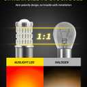 AUXLIGHT 2057 1157 2357 7528 2057A 1157A 2357A LED Bulbs Brilliant Red, Ultra Bright 60-SMD LED Replacement for Brake/Tail Lights, Blinker Lights, Turn Signal/Parking or Running Lights (Pack of 2)