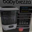 Baby Brezza Bottle Sterilizer and Dryer Advanced  33% Faster - Largest Capacity Steam Sanitizer - Universal Sterilization Machine for All Bottles + Pump Parts - HEPA Air Filter (White)
