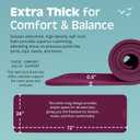 Retrospec Solana Yoga Mat Thick 1/2in Non-Slip Workout Mat with Nylon Strap - 72x24in Exercise Mat for Pilates, Stretching & Fitness - BPA Free, Easy Clean