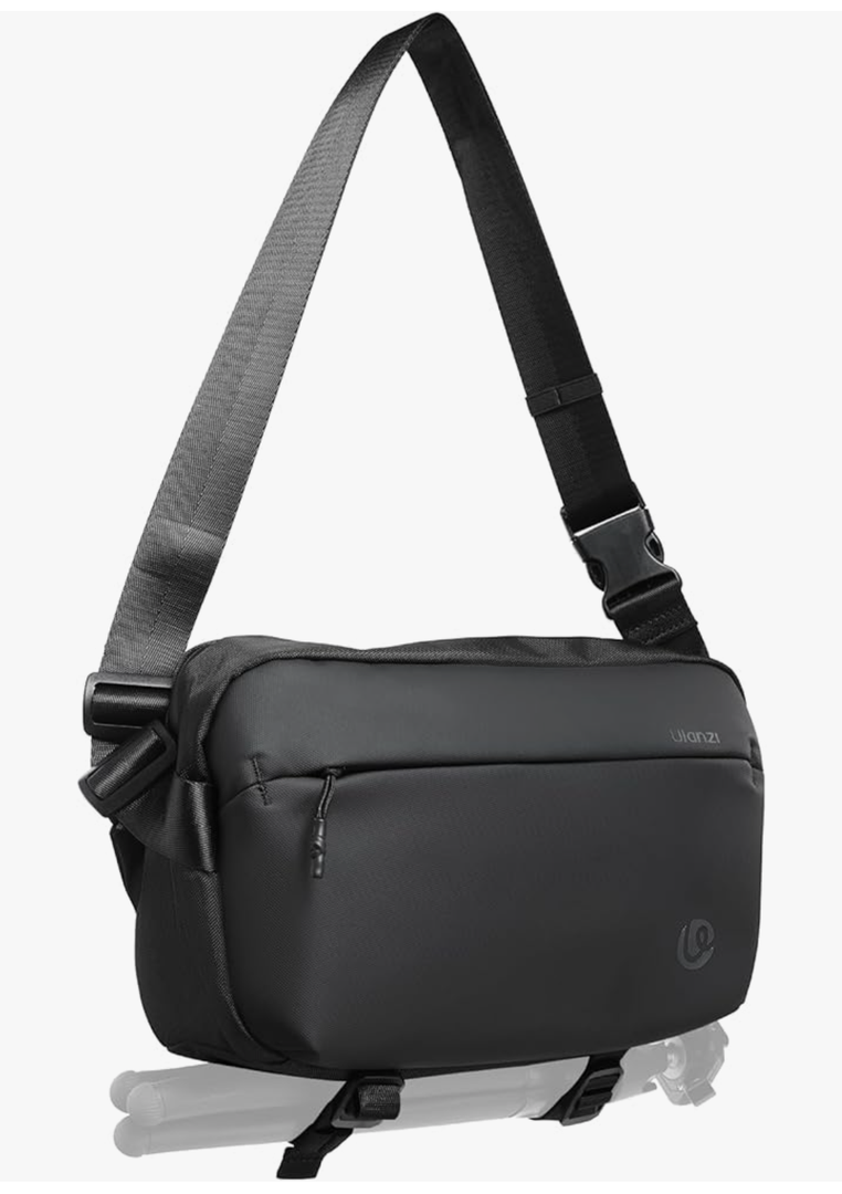 ULANZI Camera Sling Bag, Water-Resistant Camera Case with Tripod Holder, DSLR/SLR/Mirrorless Camera Bags Crossbody for photographers - Black