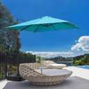 BPS 10'x10' Cantilever Umbrella Replacement Canopy for 8 Ribs Square Offset Umbrella, Outdoor Canopy Replacement for Patio Parasol, Canopy Only
