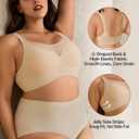 Bra for Women, Deep V Wireless Smooth Seamless Plus Size Bra - Push Up, No Underwire, Full Comfort (Large, Pink)