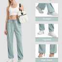 Women's Cargo Pants 28"/30" Lightweight Quick Dry Casual Travel Pant Streetwear for Work Hiking Outdoor with 8 Pockets, Large