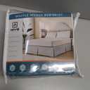 MIYE Pleated Waffle Weave Bed Skirt, Tailored Dust Ruffle 16 Inch Drop Easy Fit, Machine Washable (Dark Grey, King - 16" Drop)