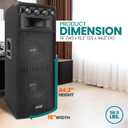 Portable Cabinet PA Speaker System - 1600 Watt Outdoor Sound System Vehicle Stereo Speakers w/Dual 12" Woofers, 3.4" Piezo Tweeters, 5"x12" Super Horn Midrange, Crossover Network - PylePro PADH212