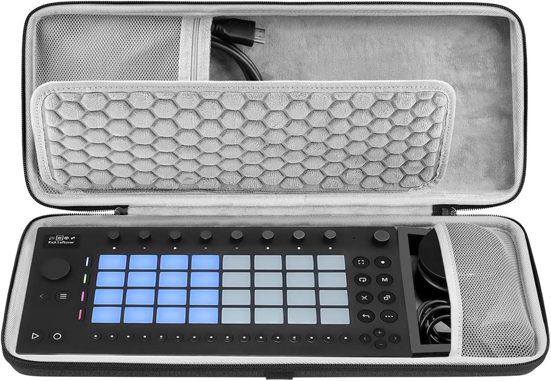 GEEKRIA Hard Shell Travel Carrying Case, EVA Protective Bag Compatible with Ableton Move (Dark Gray)