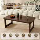 Japanese Folding Floor Table Foldable Coffee Tables Low Tables Versatile for Sitting Dining Table Tea Tatami Desk No Assembly Unique (39.4 * 19.7 * 11.8 inch)