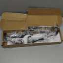 IBosins Wall Mounted Coat Rack, 31.4'' Long, Rustic Wood & Aluminum Coat Rack with 8 Black Tri-Hooks for Coat, Bag, Towel, Key, Hat, Umbrella (Old White)