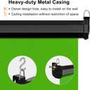 EMART Retractable Green Screen 75 x 79 Inch Collapsible Pull Down Chromakey, Mountable-75"x79"