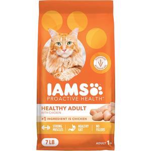 IAMS Proactive Health Dry Cat Food, Healthy Cat Food Dry Recipe for Adults, with Chicken 7 lb. BB 03/04/27