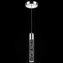 Pendant Lights Kitchen Island, 6500K Modern Kitchen Island Lights Brushed Nickel, 1 Pack Ceiling Lighting Fixtures with Crystal Bubble, Integrated LED Hanging Light for Dining Room Restaurant